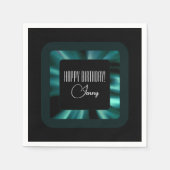 Serviette En Papier Vert émeraude moderne (Devant)