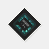 Serviette En Papier Vert émeraude moderne (Coin)