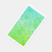 Serviette En Papier Vert et bleu Pois contemporain Motif (Coin)