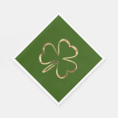 Serviette En Papier Vert et or Saint-Patrick Trèfle irlandais (Coin)