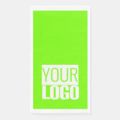 Serviette En Papier vert fluorescent - ajoutez vos serviettes de logo (Devant)
