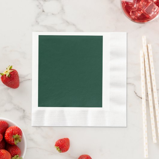 Serviette En Papier Vert foncé fou PERSONNALISABLE (En situation)