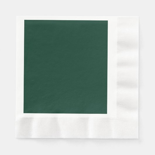 Serviette En Papier Vert foncé fou PERSONNALISABLE (Devant)