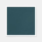 Serviette En Papier Vert foncé Monochrome Solide Couleur Élégant Budge (Devant)