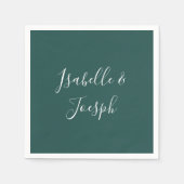 Serviette En Papier Vert Foncé | Napkins Mariage (Devant)