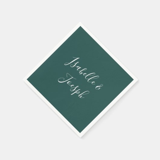 Serviette En Papier Vert Foncé | Napkins Mariage (Coin)