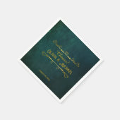 Serviette En Papier Vert foncé vintage (Coin)