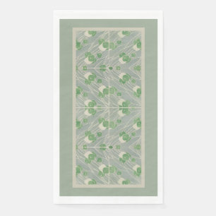 Serviette En Papier Vert Géométrique 1915 Hannah Borger Overbeck