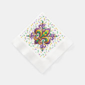Serviette En Papier Vert jaune pourpre Mardi Gras fleur de lis (Coin)