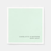 Serviette En Papier Vert menthe moderne (Devant)