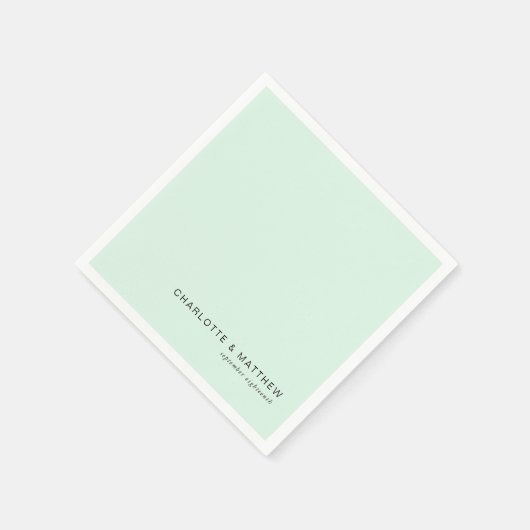 Serviette En Papier Vert menthe moderne (Coin)