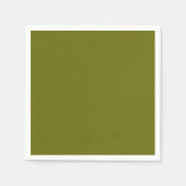 Serviette En Papier Vert olive de couleur solide (Devant)