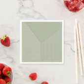 Serviette En Papier Vert pastel, Lignes fines sur vert clair. (En situation)