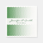 Serviette En Papier Vert Pois Moderne Blanc (Devant)
