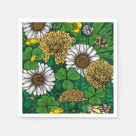 Serviette En Papier Vert printemps (Devant)