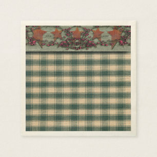 Serviette En Papier Vert rouillé d'étoiles