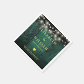 Serviette En Papier Vert Rustique Boho Boho Barne Éclairage Mariage (Coin)