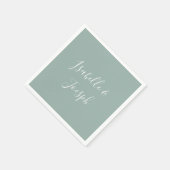 Serviette En Papier Vert sage | Napkins Mariage (Coin)