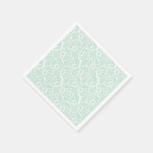 Serviette En Papier Vert sauge mignon en damassé (Coin)