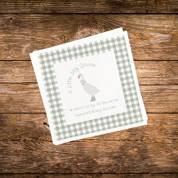 Serviette En Papier Vert sauge Prépa Silly Little Goose Baby Shower