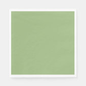 Serviette En Papier Vert sauge uni solide (Devant)