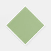 Serviette En Papier Vert sauge uni solide (Coin)