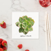 Serviette En Papier Vert Succulent Personnalisé (En situation)