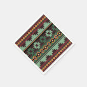 Serviette En Papier Vert tribal du sud-ouest (Coin)