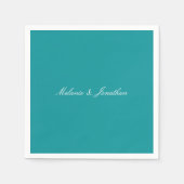 Serviette En Papier Vert turquoise (Devant)