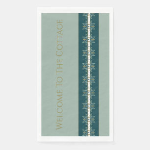 Serviette En Papier Vert turquoise Et Doux