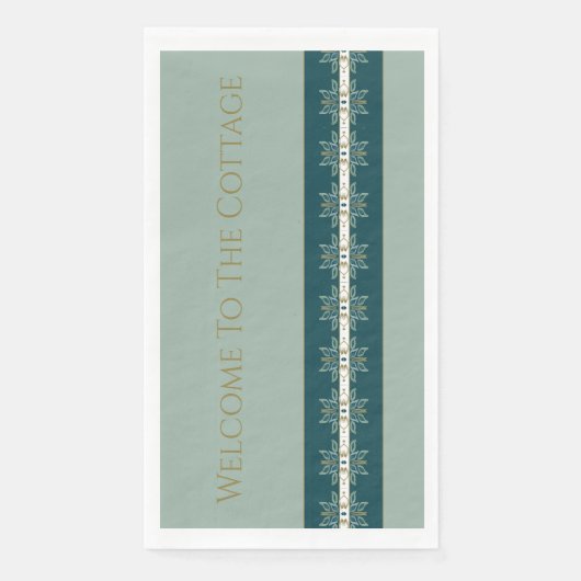 Serviette En Papier Vert turquoise Et Doux (Devant)