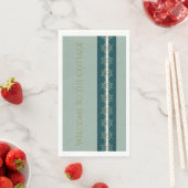 Serviette En Papier Vert turquoise Et Doux (En situation)