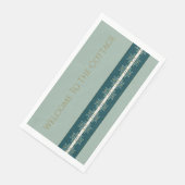 Serviette En Papier Vert turquoise Et Doux (Coin)