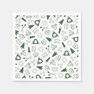 Serviette en papier verte Camp Bachelorette
