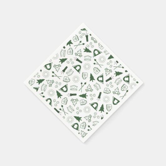 Serviette en papier verte Camp Bachelorette (Coin)