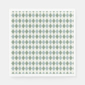 Serviette En Papier Verte et Jacquard Taupe Motif-Élégant Versatile (Devant)