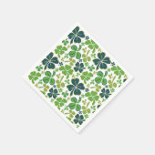 Serviette En Papier Verte Lucky Shamrock Clover Saint Patrick`s Day (Coin)
