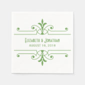 Serviette En Papier Verte v2 Fancy Papier d'ornement serviettes (Devant)