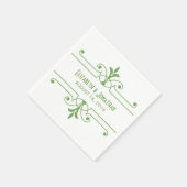 Serviette En Papier Verte v2 Fancy Papier d'ornement serviettes (Coin)