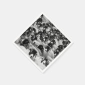 Serviette En Papier Vestige de mouton noir et blanc (Coin)