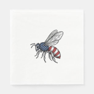 Serviette En Papier Vêtement graphique vectoriel abeille patriotique v