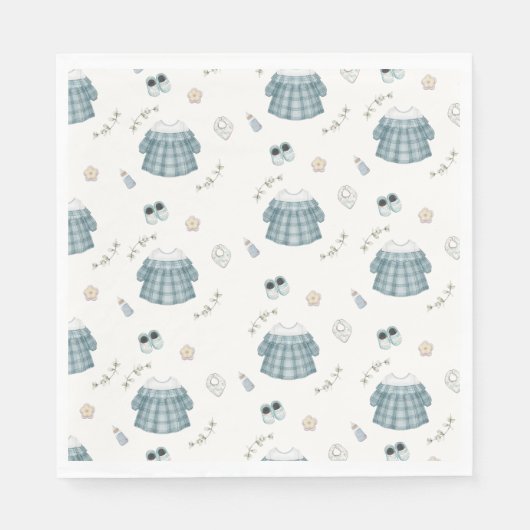 Serviette En Papier Vêtements Boho minimaux mignons Baby shower Motif (Devant)