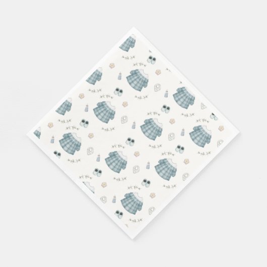 Serviette En Papier Vêtements Boho minimaux mignons Baby shower Motif (Coin)
