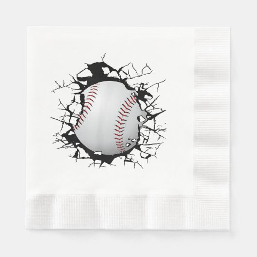 Serviette En Papier Vêtements de baseball - Baseball (Devant)