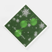 Serviette En Papier Vêtements de Noël Vert Papier Napkin (Coin)