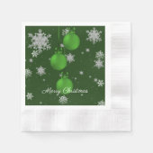 Serviette En Papier Vêtements de Noël Vert Papier Napkin (Devant)
