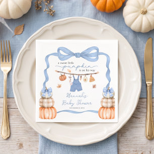 Serviette En Papier Vêtements de Petit Garçon Citrouille Fête de Naiss
