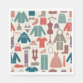 Serviette En Papier Vêtements Icônes Serviettes (Devant)