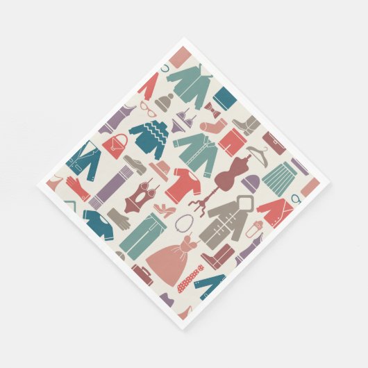 Serviette En Papier Vêtements Icônes Serviettes (Coin)