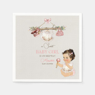 Serviette En Papier Vêtements pour bébé Baby shower pour fille rose iv